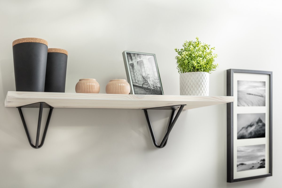 Shelf support WIRE, 18x16 cm, black mat - GTV